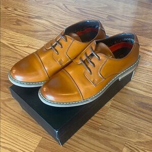 Classic Tan Kids Dress Shoes